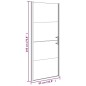 vidaXL Duschtür 91x195 cm Halbmatt Hartglas Schwarz vidaXL Duschtür 91x195 cm Halbmatt Hartglas Schwarz
