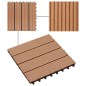 22 Stk. Terrassenfliesen 30 x 30 cm 2 qm WPC Teakholzfarbe 22 Stk. Terrassenfliesen 30 x 30 cm 2 qm WPC Teakholzfarbe