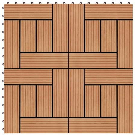 vidaXL 22 Stk. Terrassenfliesen 30 x 30 cm 2 qm WPC Teakholzfarbe