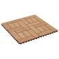 vidaXL 22 Stk. Terrassenfliesen 30 x 30 cm 2 qm WPC Teakholzfarbe vidaXL 22 Stk. Terrassenfliesen 30 x 30 cm 2 qm WPC Teakholzfarbe
