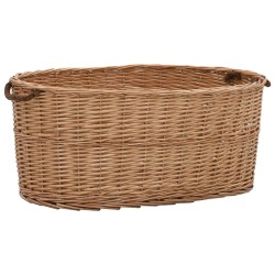 vidaXL Holzkorb mit Tragegriffen 78 x 54 x 34 cm Natur Weide   