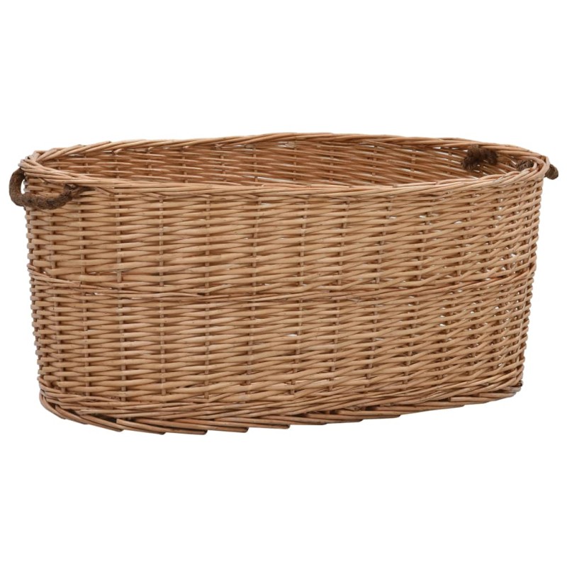 vidaXL Holzkorb mit Tragegriffen 78 x 54 x 34 cm Natur Weide vidaXL Holzkorb mit Tragegriffen 78 x 54 x 34 cm Natur Weide