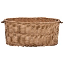 vidaXL Holzkorb mit Tragegriffen 78 x 54 x 34 cm Natur Weide   
