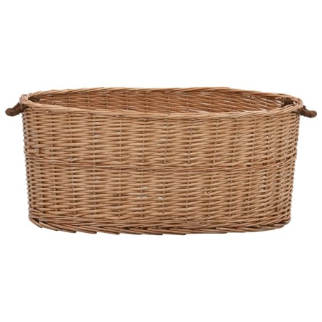 vidaXL Holzkorb mit Tragegriffen 78 x 54 x 34 cm Natur Weide   