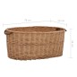 vidaXL Holzkorb mit Tragegriffen 78 x 54 x 34 cm Natur Weide vidaXL Holzkorb mit Tragegriffen 78 x 54 x 34 cm Natur Weide