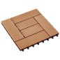 vidaXL 22 Stk. Terrassenfliesen 30 x 30 cm 2 qm WPC Teakholzfarbe vidaXL 22 Stk. Terrassenfliesen 30 x 30 cm 2 qm WPC Teakholzfarbe