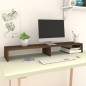 vidaXL Monitorständer Braun Eichen-Optik 110x23,5x9 cm Holzwerkstoff vidaXL Monitorständer Braun Eichen-Optik 110x23,5x9 cm Holzwerkstoff