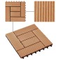 vidaXL 22 Stk. Terrassenfliesen 30 x 30 cm 2 qm WPC Teakholzfarbe vidaXL 22 Stk. Terrassenfliesen 30 x 30 cm 2 qm WPC Teakholzfarbe