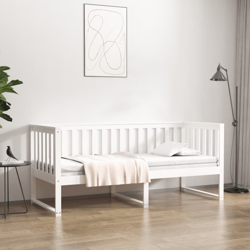 vidaXL Tagesbett Weiß 75x190 cm Massivholz Kiefer vidaXL Tagesbett Weiß 75x190 cm Massivholz Kiefer