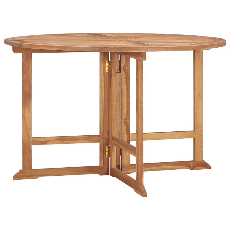 vidaXL Garten-Esstisch Klappbar Ø110x75 cm Massivholz Teak vidaXL Garten-Esstisch Klappbar Ø110x75 cm Massivholz Teak