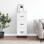vidaXL Sideboard Hochglanz-Weiß 34,5x34x90 cm Holzwerkstoff vidaXL Sideboard Hochglanz-Weiß 34,5x34x90 cm Holzwerkstoff