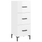 vidaXL Sideboard Hochglanz-Weiß 34,5x34x90 cm Holzwerkstoff vidaXL Sideboard Hochglanz-Weiß 34,5x34x90 cm Holzwerkstoff