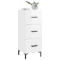 vidaXL Sideboard Hochglanz-Weiß 34,5x34x90 cm Holzwerkstoff vidaXL Sideboard Hochglanz-Weiß 34,5x34x90 cm Holzwerkstoff