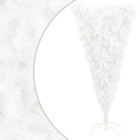 vidaXL Künstlicher Weihnachtsbaum mit Ständer Umgekehrt Weiß 240 cm