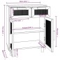 vidaXL Sideboard Weiß 60x30x75 cm Massivholz Kiefer und Natur-Rattan vidaXL Sideboard Weiß 60x30x75 cm Massivholz Kiefer und Natur-Rattan