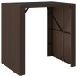 vidaXL Bartisch mit Glasplatte Braun 105x80x110 cm Poly Rattan vidaXL Bartisch mit Glasplatte Braun 105x80x110 cm Poly Rattan