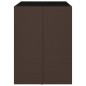 vidaXL Bartisch mit Glasplatte Braun 105x80x110 cm Poly Rattan vidaXL Bartisch mit Glasplatte Braun 105x80x110 cm Poly Rattan