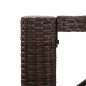 vidaXL Bartisch mit Glasplatte Braun 105x80x110 cm Poly Rattan vidaXL Bartisch mit Glasplatte Braun 105x80x110 cm Poly Rattan