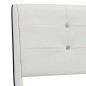 Bett mit Matratze Weiß Kunstleder 180 x 200 cm Bett mit Matratze Weiß Kunstleder 180 x 200 cm