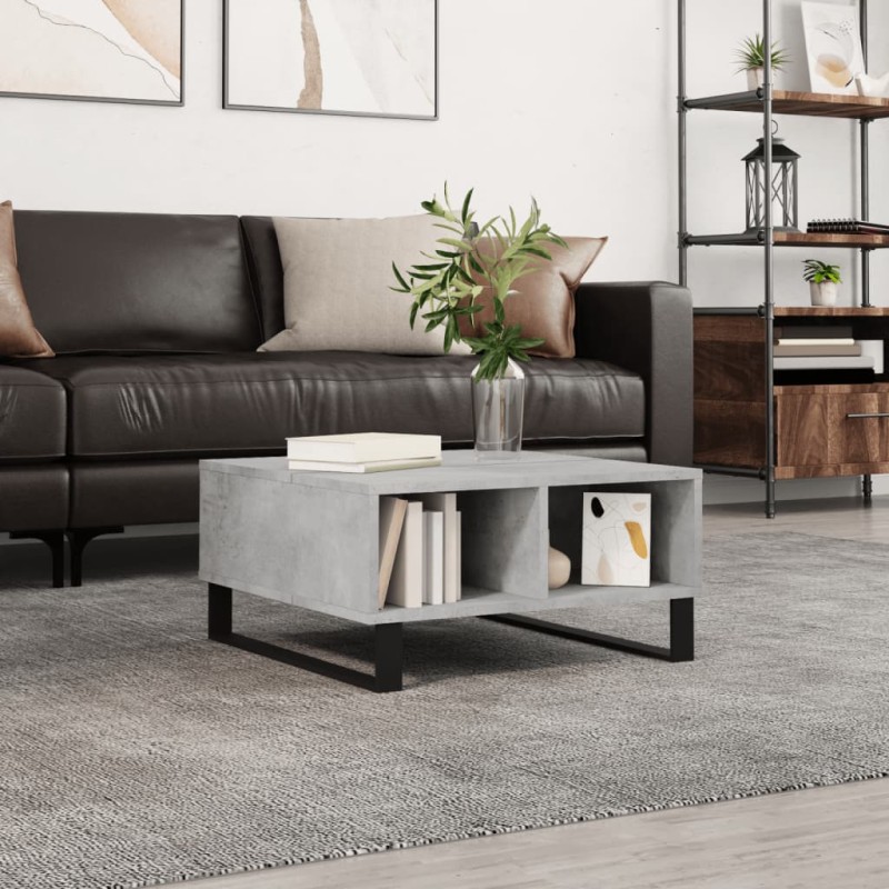 vidaXL Couchtisch Betongrau 60x60x30 cm Holzwerkstoff vidaXL Couchtisch Betongrau 60x60x30 cm Holzwerkstoff