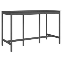 vidaXL Bartisch Grau 180x80x110 cm Massivholz Kiefer