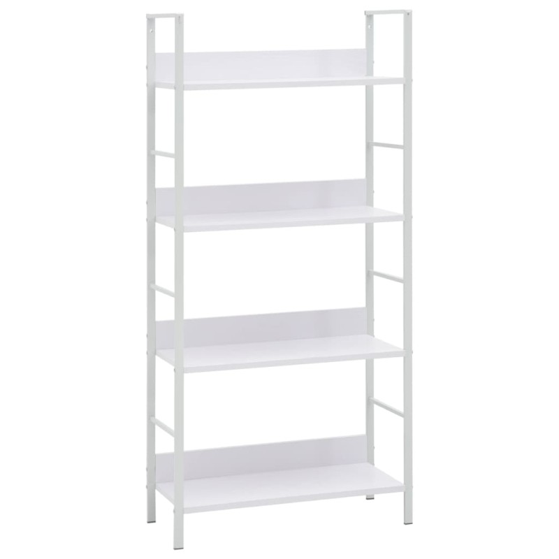 vidaXL Bücherregal 4 Regalböden Weiß 60×27,6×124,5 cm Holzwerkstoff vidaXL Bücherregal 4 Regalböden Weiß 60×27,6×124,5 cm Holzwerkstoff