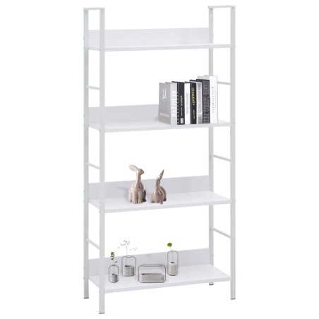 vidaXL Bücherregal 4 Regalböden Weiß 60×27,6×124,5 cm Holzwerkstoff