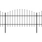 Gartenzaun mit Speerspitzen Stahl (1 - 1,25) x 5,1 m Schwarz Gartenzaun mit Speerspitzen Stahl (1 - 1,25) x 5,1 m Schwarz