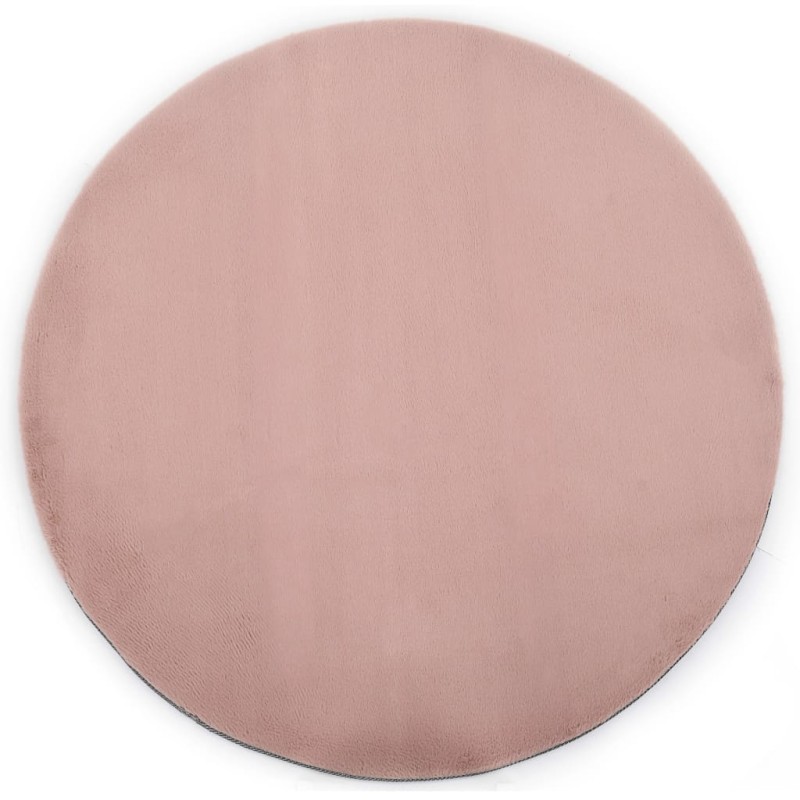 vidaXL Teppich 80 cm Kunstkaninchenfell Altrosa vidaXL Teppich 80 cm Kunstkaninchenfell Altrosa