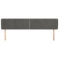 vidaXL Kopfteil mit Ohren Dunkelgrau 203x23x78/88 cm Samt vidaXL Kopfteil mit Ohren Dunkelgrau 203x23x78/88 cm Samt