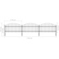 Gartenzaun mit Speerspitzen Stahl (1 - 1,25) x 5,1 m Schwarz Gartenzaun mit Speerspitzen Stahl (1 - 1,25) x 5,1 m Schwarz