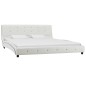 vidaXL Bett mit Memory-Schaum-Matratze Weiß Kunstleder 160x200cm vidaXL Bett mit Memory-Schaum-Matratze Weiß Kunstleder 160x200cm
