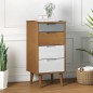 vidaXL Schubladenschrank MOLDE Braun 40x35x82 cm Massivholz Kiefer vidaXL Schubladenschrank MOLDE Braun 40x35x82 cm Massivholz Kiefer