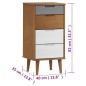 vidaXL Schubladenschrank MOLDE Braun 40x35x82 cm Massivholz Kiefer vidaXL Schubladenschrank MOLDE Braun 40x35x82 cm Massivholz Kiefer
