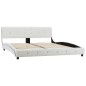 vidaXL Bett mit Memory-Schaum-Matratze Weiß Kunstleder 160x200cm vidaXL Bett mit Memory-Schaum-Matratze Weiß Kunstleder 160x200cm