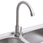 vidaXL Camping-Spüle mit Doppelbecken und Wasserhahn Edelstahl vidaXL Camping-Spüle mit Doppelbecken und Wasserhahn Edelstahl