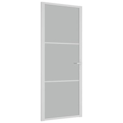 vidaXL Innentür 83x201,5 cm Weiß Mattglas und Aluminium