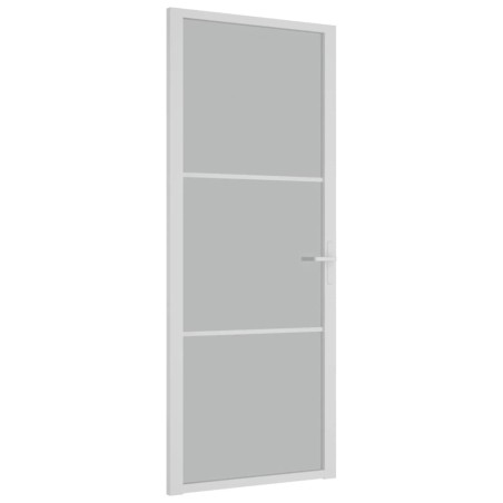 vidaXL Innentür 83x201,5 cm Weiß Mattglas und Aluminium