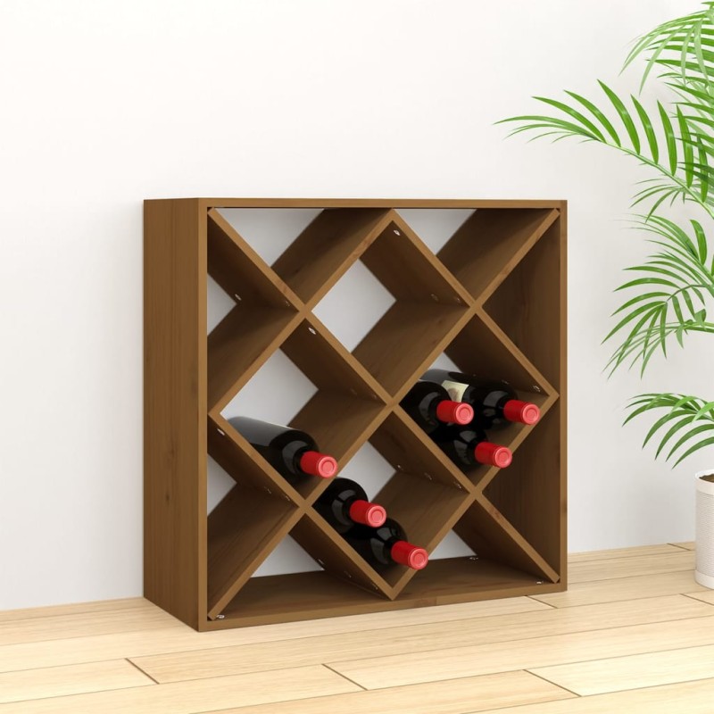 vidaXL Weinregal Honigbraun 62x25x62 cm Massivholz Kiefer vidaXL Weinregal Honigbraun 62x25x62 cm Massivholz Kiefer