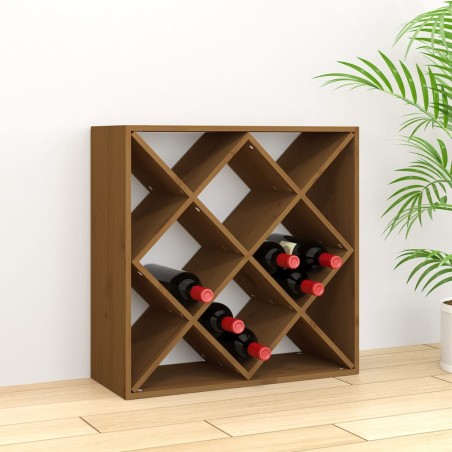 vidaXL Weinregal Honigbraun 62x25x62 cm Massivholz Kiefer