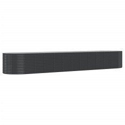 vidaXL Hochbeet Pulverbeschichteter Stahl 507x100x68 cm Anthrazit