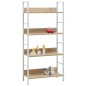 vidaXL Bücherregal 4 Regalböden Eiche 60×27,6×124,5 cm Holzwerkstoff vidaXL Bücherregal 4 Regalböden Eiche 60×27,6×124,5 cm Holzwerkstoff