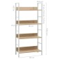 vidaXL Bücherregal 4 Regalböden Eiche 60×27,6×124,5 cm Holzwerkstoff vidaXL Bücherregal 4 Regalböden Eiche 60×27,6×124,5 cm Holzwerkstoff