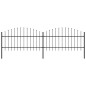 Gartenzaun mit Speerspitzen Stahl (1 - 1,25) x 3,4 m Schwarz Gartenzaun mit Speerspitzen Stahl (1 - 1,25) x 3,4 m Schwarz