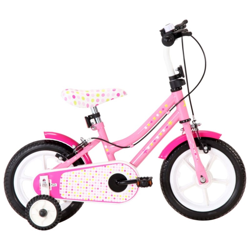 vidaXL Kinderfahrrad 12 Zoll Weiß und Rosa vidaXL Kinderfahrrad 12 Zoll Weiß und Rosa