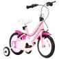 vidaXL Kinderfahrrad 12 Zoll Weiß und Rosa vidaXL Kinderfahrrad 12 Zoll Weiß und Rosa