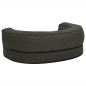 vidaXL Hundematratze Ergonomisch 60x42cm Leinenoptik Fleece Dunkelgrau