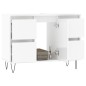 vidaXL Badschrank Hochglanz-Weiß 80x33x60 cm Holzwerkstoff vidaXL Badschrank Hochglanz-Weiß 80x33x60 cm Holzwerkstoff