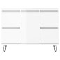 vidaXL Badschrank Hochglanz-Weiß 80x33x60 cm Holzwerkstoff vidaXL Badschrank Hochglanz-Weiß 80x33x60 cm Holzwerkstoff