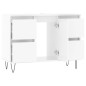 vidaXL Badschrank Hochglanz-Weiß 80x33x60 cm Holzwerkstoff vidaXL Badschrank Hochglanz-Weiß 80x33x60 cm Holzwerkstoff